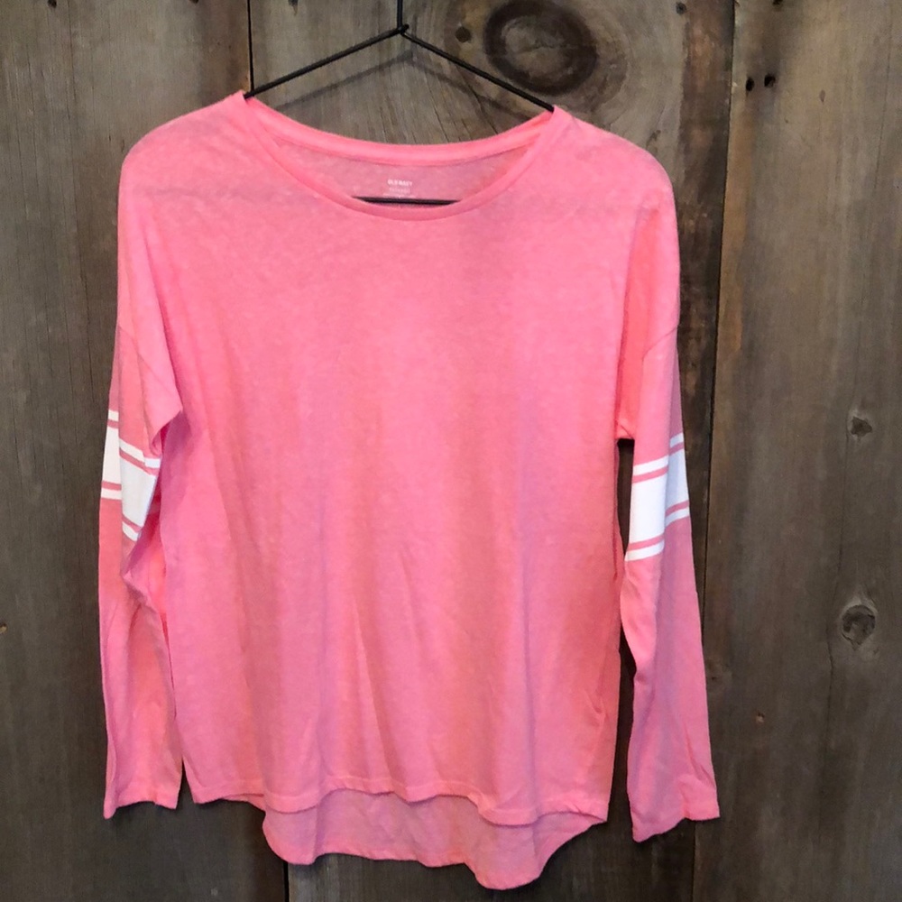 NWOT Old Navy Relaxed Fit Long Sleeve Tee Size XL 14 Pink Girls